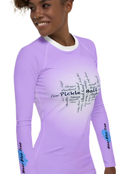 Pickleball Lavender - Long Sleeve Shirt UPF 50+ Fun in the sun