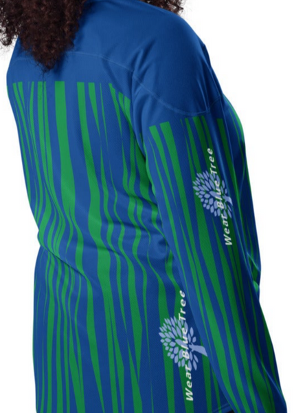 Verticle Blue/Green - Long Sleeve Jersey Style - NEW!