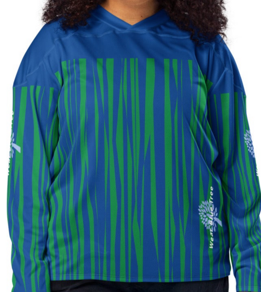 Verticle Blue/Green - Long Sleeve Jersey Style - NEW!