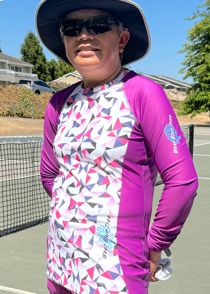 Burgundy Kaleidoscope - Long Sleeve Slim Design