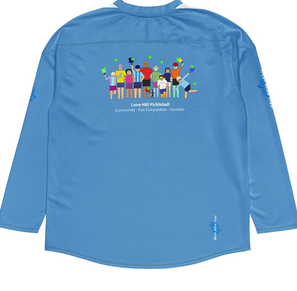 Lone Hill Blue Pickleball Long Sleeve Jersey Style