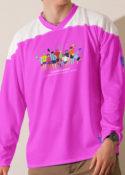 Lone Hill Pink Pickleball Long Sleeve Jersey Style