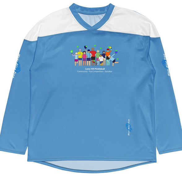 Lone Hill Blue Pickleball Long Sleeve Jersey Style