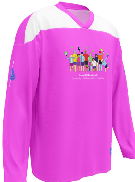 Lone Hill Pink Pickleball Long Sleeve Jersey Style