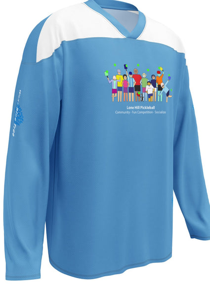 Lone Hill Blue Pickleball Long Sleeve Jersey Style