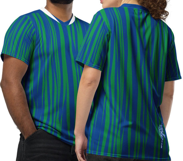 Verticle Blue/Green Sport Shirt