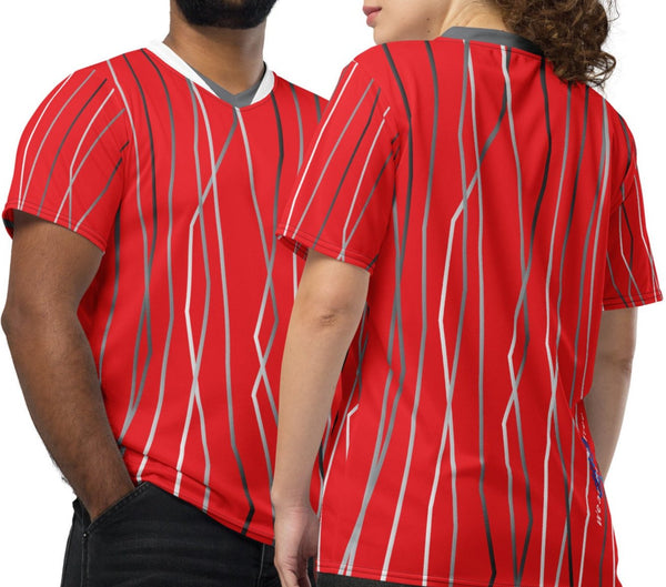 Verticle Red X Sport Shirt