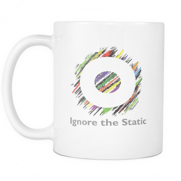 Ignore the Static - White Mug - Wear Blue Tree