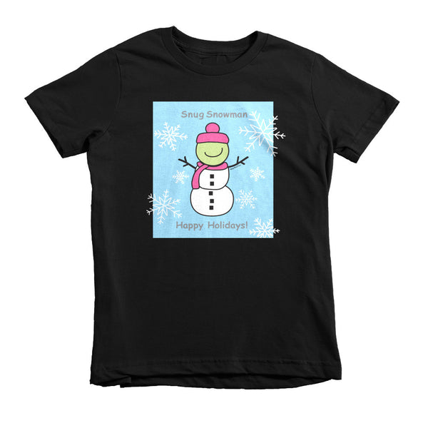 Snug Snowman - Age 2, 4, 6 kids t-shirt - Wear Blue Tree