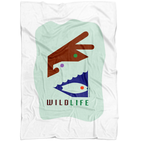 Wildlife - Super Soft Fleece Blanket - Wear Blue Tree