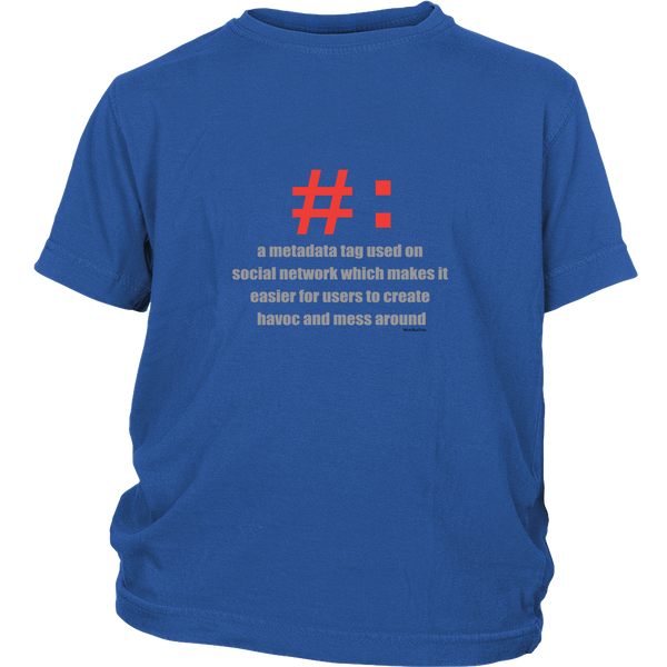 Hashtag - Youth Tee Shirt - Wear Blue Tree