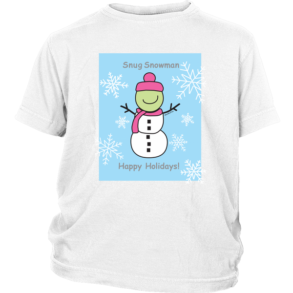 Snug Snowman - Kids short sleeve t-shirt - Wear Blue Tree