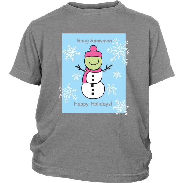 Snug Snowman - Kids short sleeve t-shirt - Wear Blue Tree